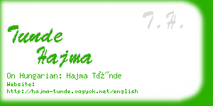 tunde hajma business card